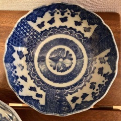 【売却済】古伊万里波千鳥膾皿印判2個セット の画像