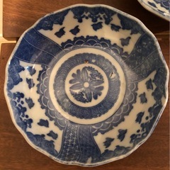 【売却済】古伊万里波千鳥膾皿印判2個セット の画像