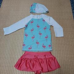 子供水着　女児100　3点セット