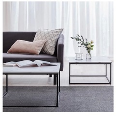 【大理石調ローテーブル】引越しのためお譲りしますの画像