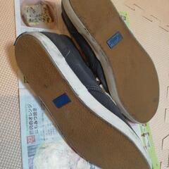 メンズ　スニーカー　紐靴　keds 27cm　紺地　ケッズ　keds　中チェックの画像