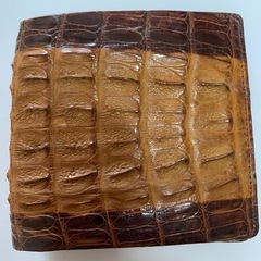 本ワニ革二つ折り財布