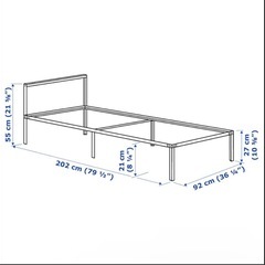 IKEA シングルベッドフレーム(ご希望あればマットレスも)
