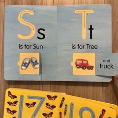 英語えほん2冊　数字　アルファベットの画像