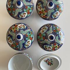 値下げしました　有田焼　蓋つき湯呑　５客セットの画像