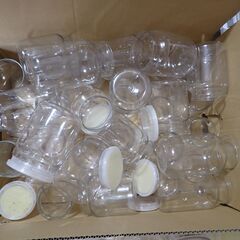 クワガタ幼虫飼育用　使用済みクリアボトル（フタつき　800ccを60本、1100ccボトルを28本　合計68本）無料で差し上げます！の画像