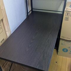 【美品】ラック付きスチールデスク　黒
