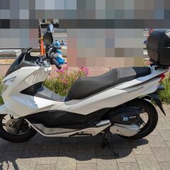 商談中HONDAホンダPCX125ホワイトメタリック走行3350kmの画像