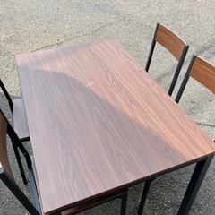 Y2505-087 コーナン4人掛け用テーブル＆チェア5点セット...