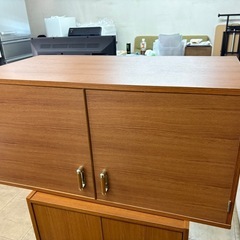 中古美品 家具 収納家具 長茶棚 棚 収納棚 幅90×奥44.5...