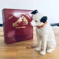 【美品】ビクター犬　ニッパー君　陶器　置物　ミディアムサイズ　オ...
