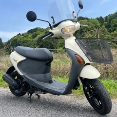 【売約済】美品 実働 BT新品 バリ溝 スズキ CA45A レッツ4 4スト原付 4ストインジェクション スクーター アイボリーの画像
