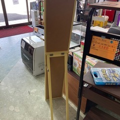 木製スタンドミラー（イエローフレーム）　　リサイクルショップ宮崎屋　住吉店　25.5.3の画像