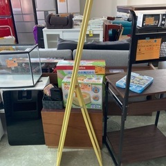 木製スタンドミラー（イエローフレーム）　　リサイクルショップ宮崎屋　住吉店　25.5.3の画像