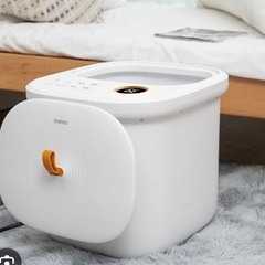 ジャンク★GOQRAQ 足湯 フットバス 足湯器 足浴 深型タイプ 高さ33cm 電動もみ玉 保温・温度調整機能 排水口つき タイマー機能 B-HO03011 