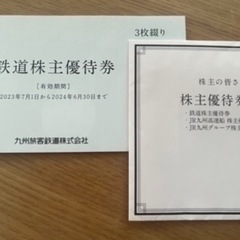 JR九州　株主優待　一日乗車券