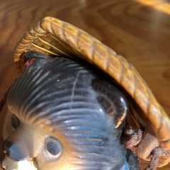 信楽焼き手作りたぬきの置き物の画像