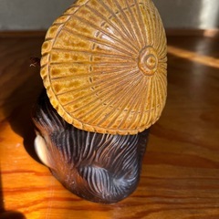 信楽焼き手作りたぬきの置き物の画像