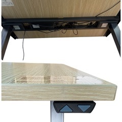 NO.2377 関家具 電動昇降デスク ホップ NA ワークデスク スタンディングテーブル オフィス 幅113cm 家具 中古の画像