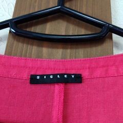 SISLEY ピンク 半袖 ひざ丈ワンピースの画像