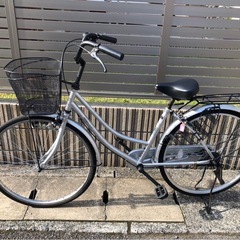 中古 自転車 シルバー　26インチ