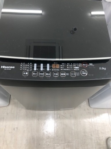 安心の1年間の保証付き！全自動洗濯機Hisense 5.5kg 2022年製【トレファク堺福田店】