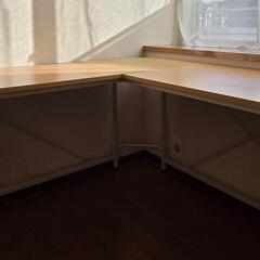 パソコンデスク：LOWYA 156 cm Wide Wooden...