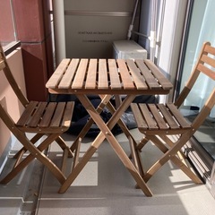 IKEA イケア　屋外　ガーデンテーブルセット　カバー付