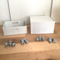 【無印良品】ポリプロピレンファイルボックス／キャスターもつけられ...