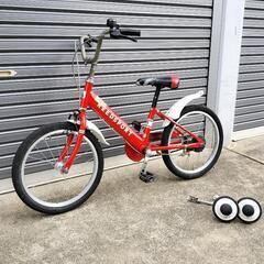 赤色　幼児用　自転車　補助輪