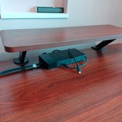  電動昇降スタンディングデスク　日本製　ブラウンの画像
