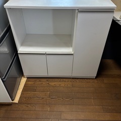 ニトリ　キッチンカウンター　白