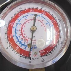 マニホールドゲージ 対応冷媒 R134a R12 R22 R502 家庭用 エアコンガスチャージ メーカー不明 札幌市 白石店の画像