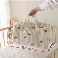 【値下げ可】多機能大容量おむつバッグ　ボストンバック　ベビー用品...