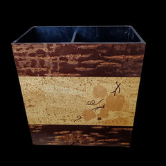 ●（ご予約済p）(中古)桜皮細工 インテリア木製BOXの画像