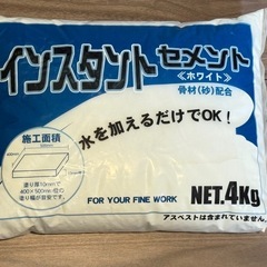 インスタントセメント ホワイト 4kg 白色 モルタル