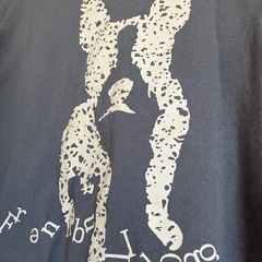 フレンチブル　dog 犬のシルエットTシャツ ブラウンの画像