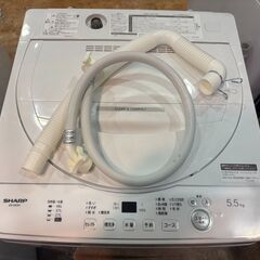 【愛品館 市原店】SHARP　2024年製　5.5Kg洗濯機　ES-GE5H-W　【愛市I4S033823-007】の画像