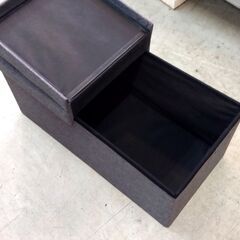 スツールBOX グレー系 ファブリック 幅64×奥32×高31㎝ 片付け 整理 収納 家具 ボックス ソファデザイン 札幌市 中央区 南12条の画像