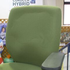 オフィスコム ルナーレチェア 幅63×奥行61.5×高さ90.5～99.5(cm) 肘付き キャスター付 グリーン OAチェア オフィスチェア 昇降 リクライニング 札幌市 清田区 平岡の画像