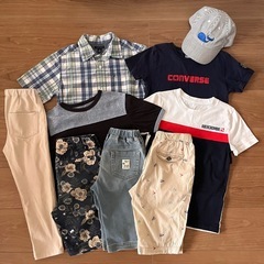 【110-120cm】Tシャツとパンツ・キャップのセット