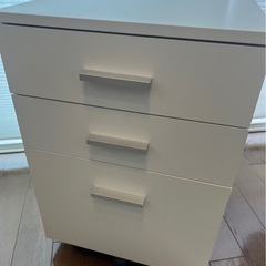 【美品】ホワイト　デスクワゴン