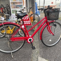 ２７インチシティーサイクルカゴ、カギ新品