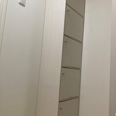扉付き5段ボックス