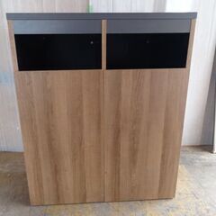 ゴミ箱 BOXタイプ 2分別/分別ゴミ箱 70L×2個・屋内用・公共施設や商業施設などの分別回収に！店頭引取り歓迎【自社配送は札幌市内限定】菊水倉庫の画像