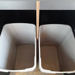 ゴミ箱 BOXタイプ 2分別/分別ゴミ箱 70L×2個・屋内用・公共施設や商業施設などの分別回収に！店頭引取り歓迎【自社配送は札幌市内限定】菊水倉庫の画像
