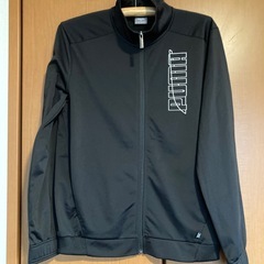 メンズMサイズプーマジャージ素材ジップアップパーカー