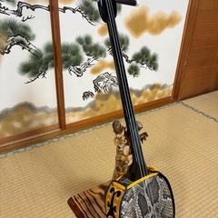 沖縄三線！新品！貴重！知念大工型！本蛇皮！本張り！【一枚張り】③