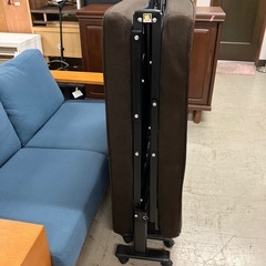 ☆値下げ☆I 2505-091 折りたたみ リクライニングベッド  キズ 汚れありの画像