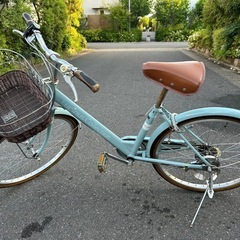 ★自転車★24インチ★シマノ製6段変速★防犯登録済★鍵付き